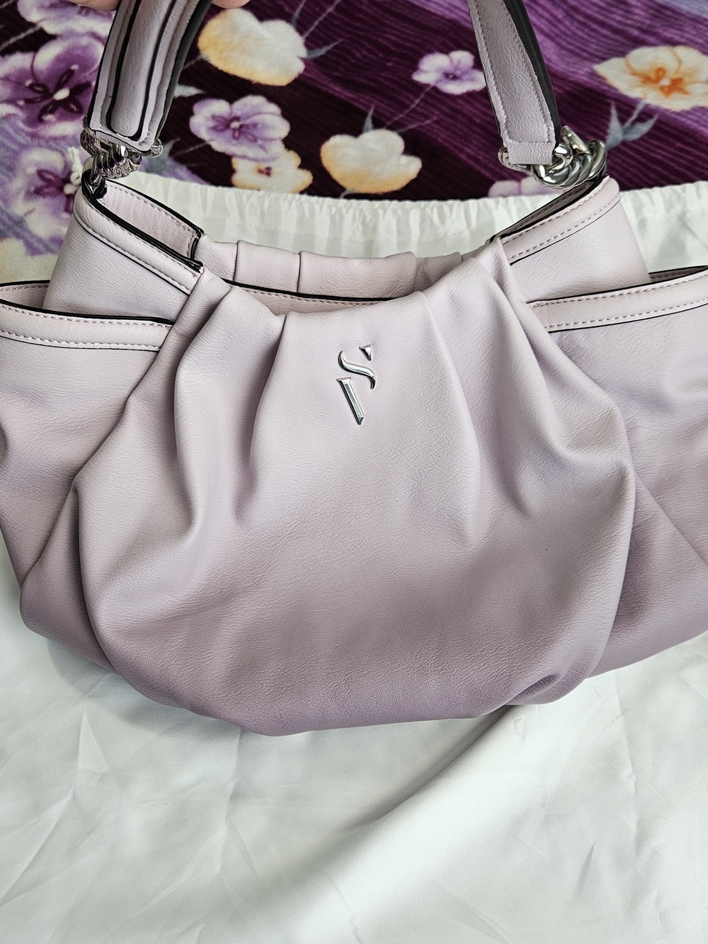 Lavender Shoulder Bag - Unbranded Soft Leather Tote